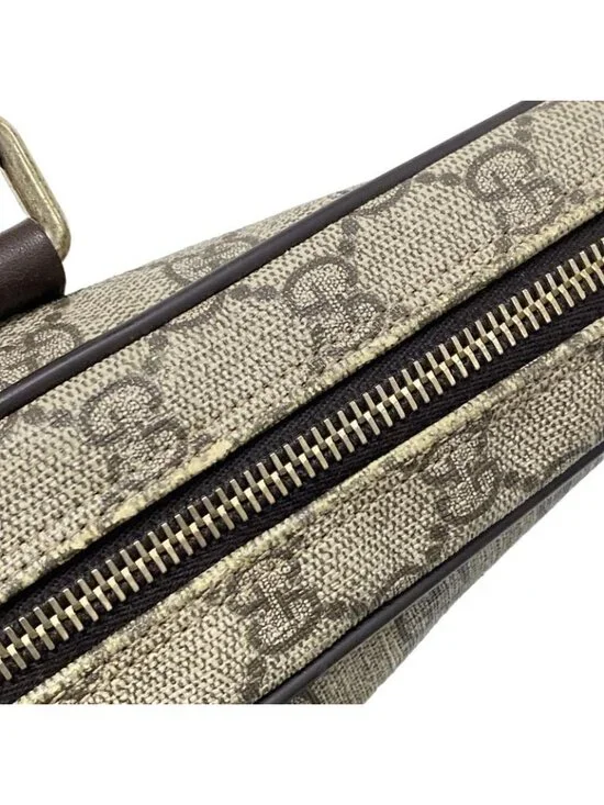 Gucci Business Bag GG Plus Supreme Dark Brown Beige No Lock Leather - Picture 13 of 15